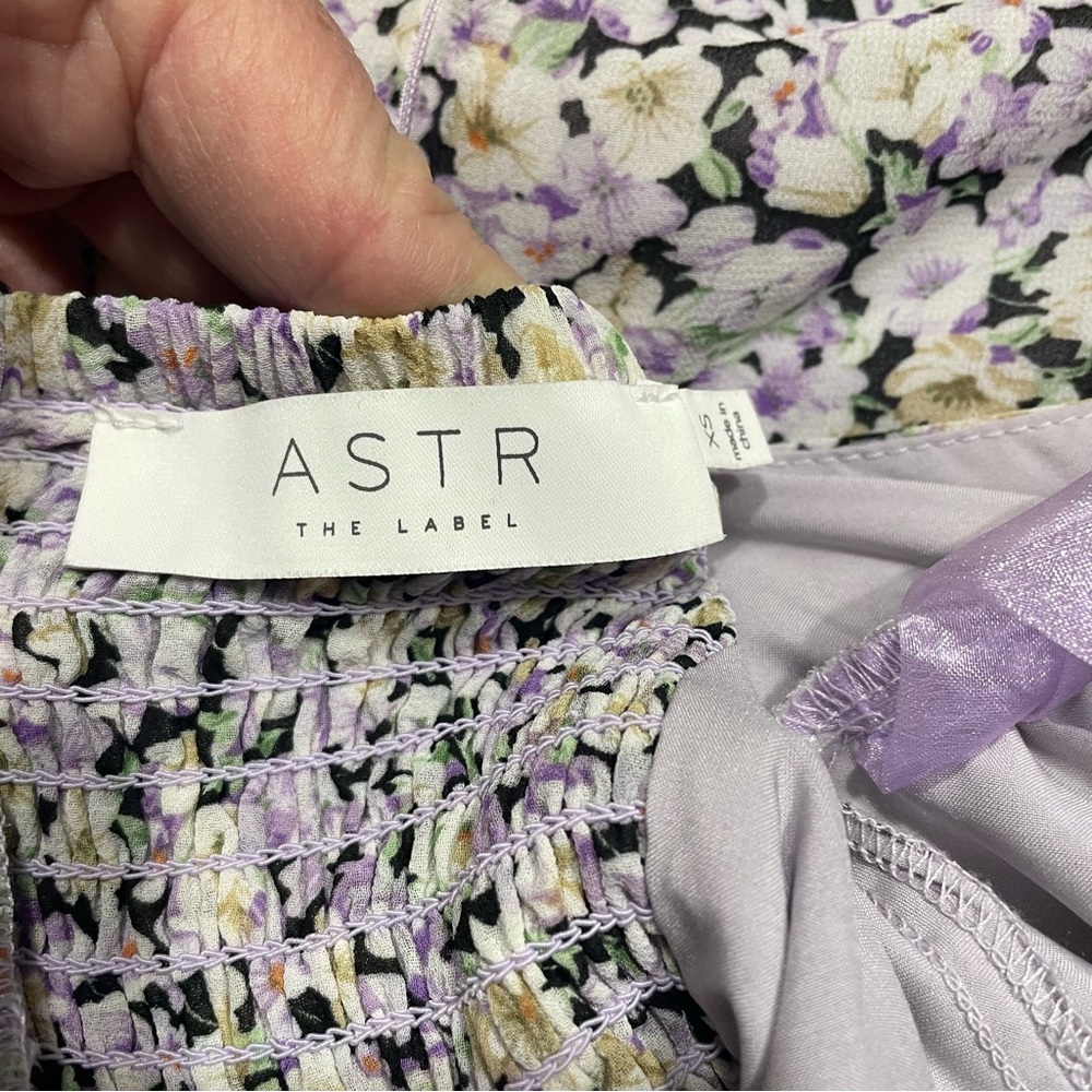 ASTR the label‎ Micalela Floral Puff Sleeve Asymmetrical Midi Dress Size XS - Picture 13 of 16